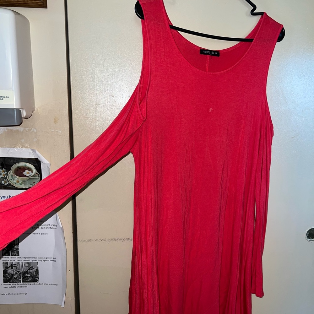 Shoulder detail dress
